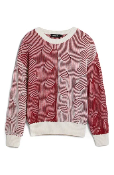 Desigual Colorblock Stripe Sweater In Multi