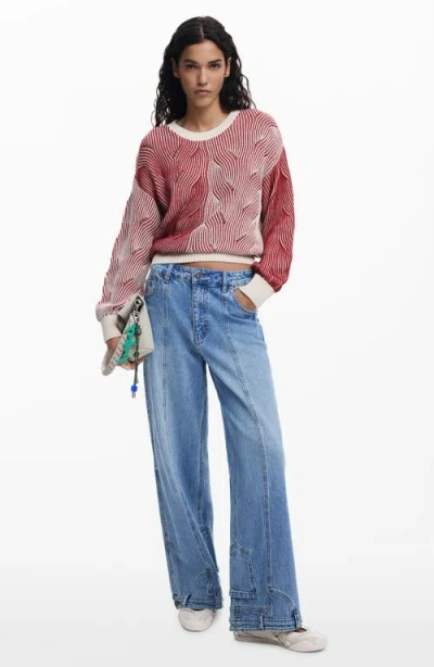 Desigual Colorblock Stripe Sweater In Multi