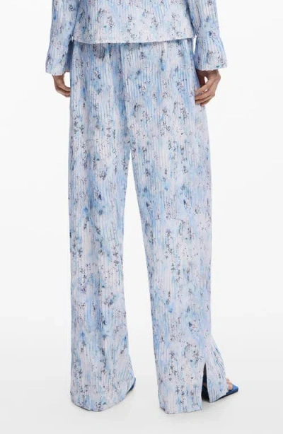 Desigual Pleated Pull-on Pants In Blue