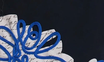 Desigual Floral Crewneck Cotton Graphic T-shirt In Black