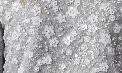 Do By Dee Ocleppo Sequin Overlay Crewneck Sweater In Gray