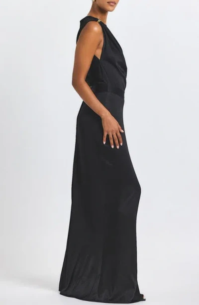 Derek Lam 10 Crosby Maritza Sleeveless Boat-neck Maxi Dress In Black