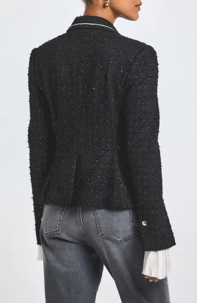 Derek Lam 10 Crosby Estelise Galaxy Tweed Blazer In Black