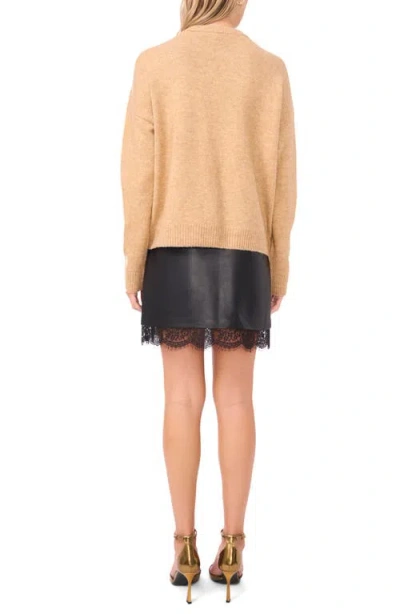 Vince Camuto Paillette Crewneck Sweater In Gold