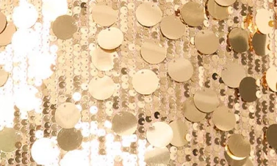 Vince Camuto Paillette Crewneck Sweater In Gold