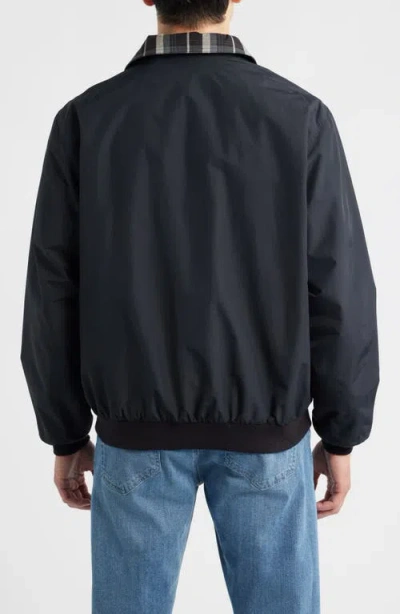 L.l.bean Flannel Lined Water Resistant Warm-up Jacket In Black