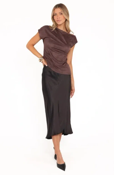 Petal And Pup Petal & Pup Vaila Faux Suede One-shoulder Top In Multi