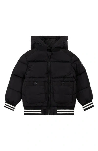 Miles Baby Kids' Quilted Puffer Jacket In Black