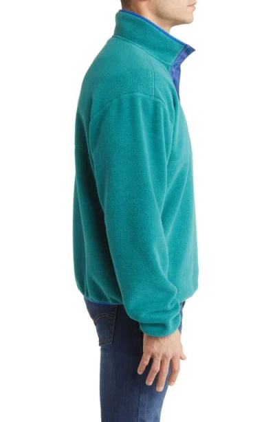L.l.bean Classic Fleece Half Snap Pullover In Blue
