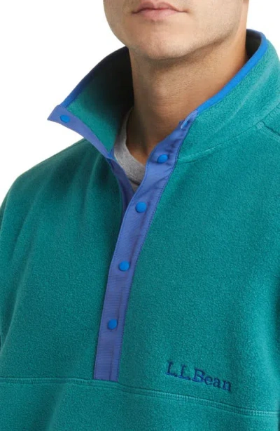 L.l.bean Classic Fleece Half Snap Pullover In Blue