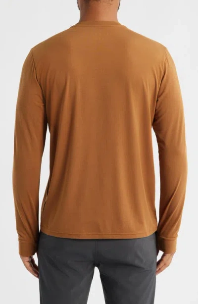 Free Fly Elevate Long Sleeve Performance Top In Brown