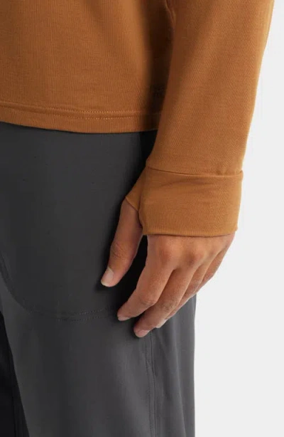 Free Fly Elevate Long Sleeve Performance Top In Brown