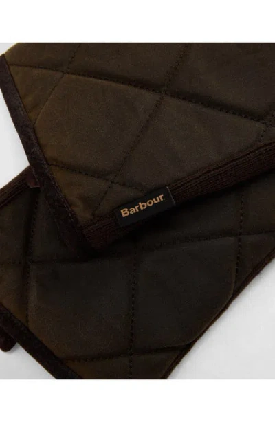 Barbour Westerndale Quilted Touchscreen Gloves In Brown