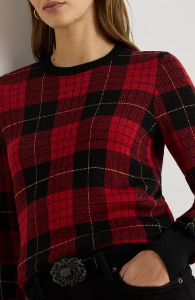 Ralph Lauren Womens Plaid Cotton Blend Sweater P Xs Xxl In Multi