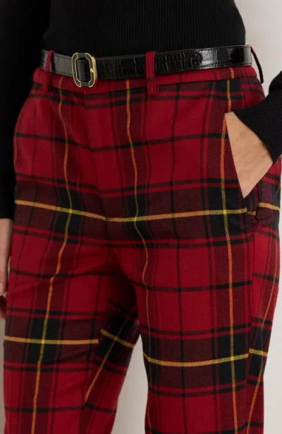 Ralph Lauren Womens Plaid Cropped Pants 0p 18 In Multi