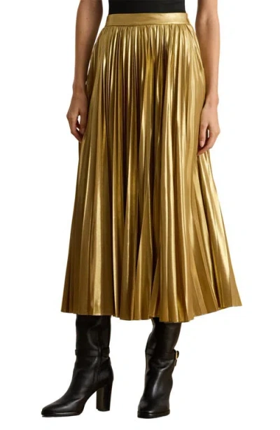 Ralph Lauren Women's Pleated Skirt In Gold