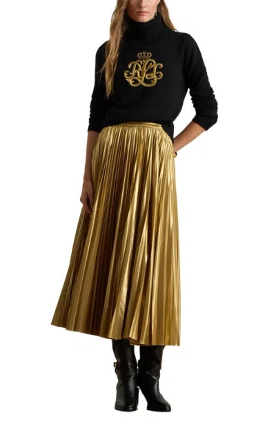 Ralph Lauren Women's Pleated Skirt In Gold