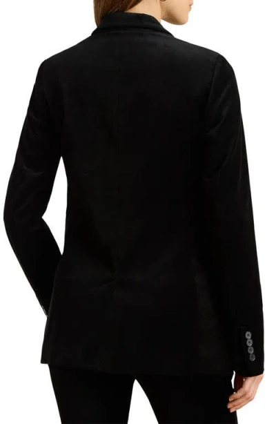 Ralph Lauren Women's Long Sleeve Velvet Blazer In Black
