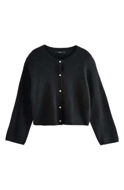 Next Button Front Cardigan In Black