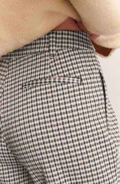 Next Houndstooth Check Bootcut Pants In Brown