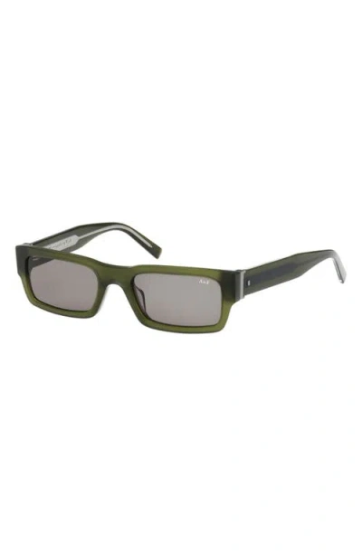 Abercrombie & Fitch 54mm Rectangular Sunglasses In Green