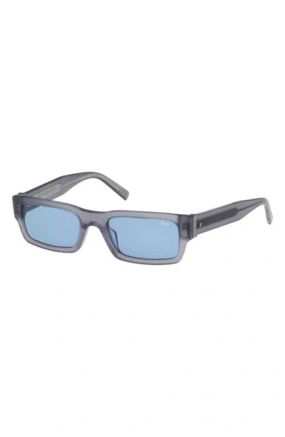 Abercrombie & Fitch 54mm Rectangular Sunglasses In Blue