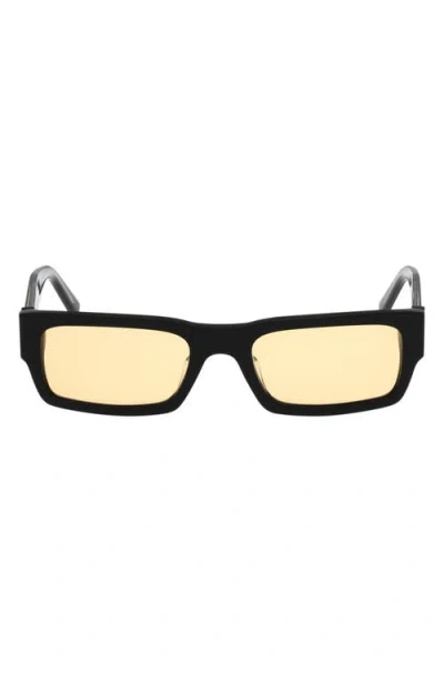 Abercrombie & Fitch 54mm Rectangular Sunglasses In Black