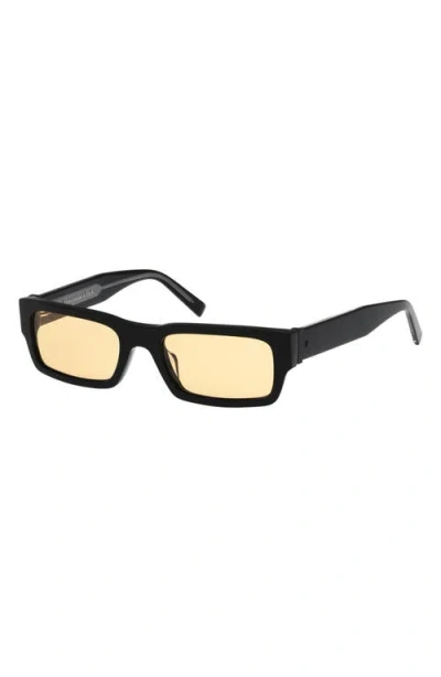 Abercrombie & Fitch 54mm Rectangular Sunglasses In Black