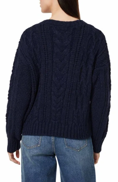 Habitual Cable Stitch Sweater In Blue