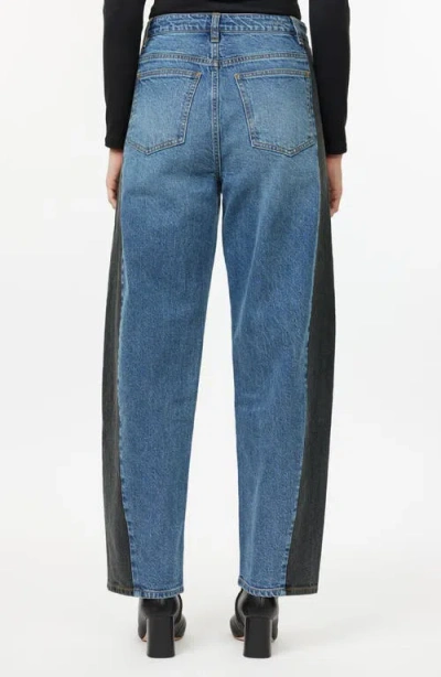 Habitual Two Tone Barrel Ankle Jeans In Blue