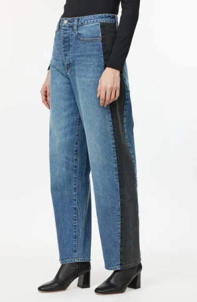Habitual Two Tone Barrel Ankle Jeans In Blue