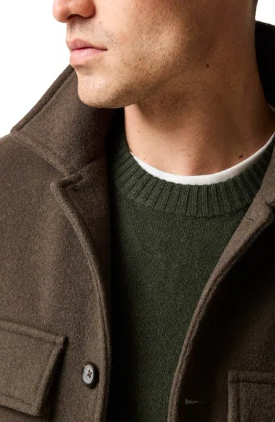 Rodd & Gunn Windsoe Virgin Wool Blend Trucker Jacket In Brown