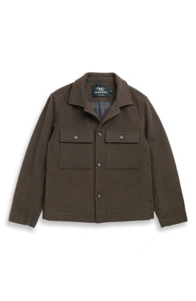 Rodd & Gunn Windsoe Virgin Wool Blend Trucker Jacket In Brown