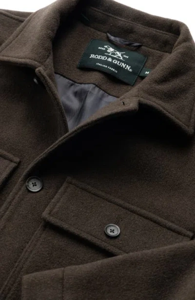 Rodd & Gunn Windsoe Virgin Wool Blend Trucker Jacket In Brown