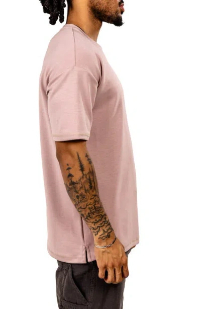 Maceoo Ascensionsolie 0100 Brown Crewneck T-shirt In Pink