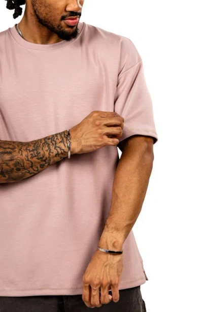 Maceoo Ascensionsolie 0100 Brown Crewneck T-shirt In Pink