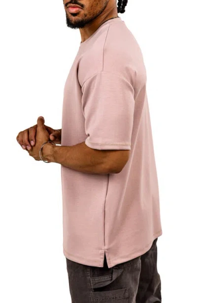 Maceoo Ascensionsolie 0100 Brown Crewneck T-shirt In Pink