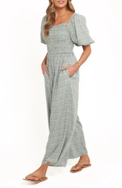 Petal And Pup Petal & Pup Bethany Smocked Wide Leg Jumpsuit In Multi