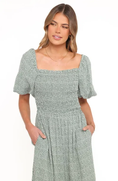 Petal And Pup Petal & Pup Bethany Smocked Wide Leg Jumpsuit In Multi