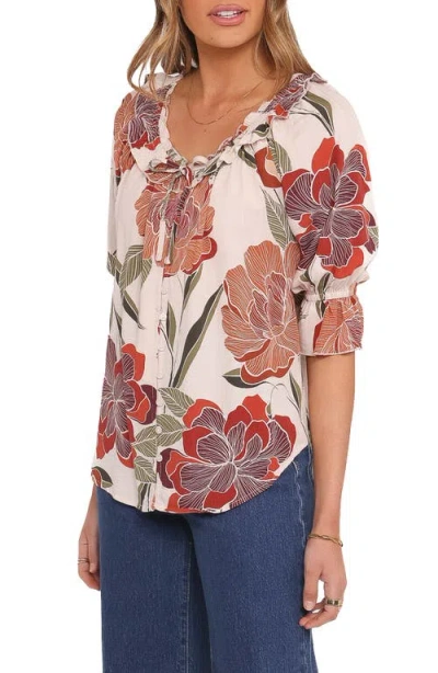 Petal And Pup Petal & Pup Bertha Floral Button-up Top In Multi