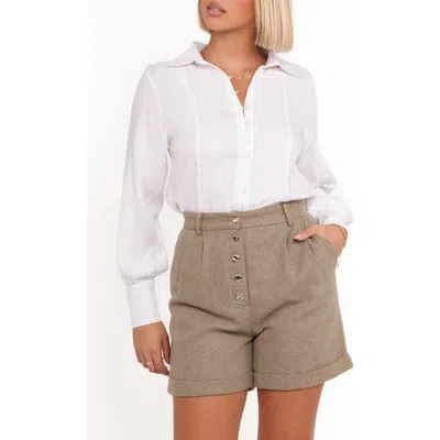 Petal And Pup Petal & Pup Briggs Long Sleeve Woven Shirt In White