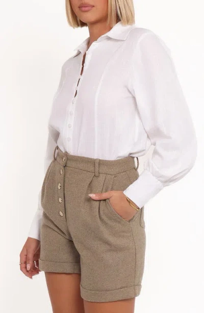 Petal And Pup Petal & Pup Briggs Long Sleeve Woven Shirt In White