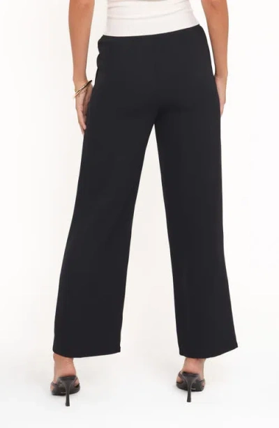 Petal And Pup Petal & Pup Clark Wide Leg Crepe Pants In Black