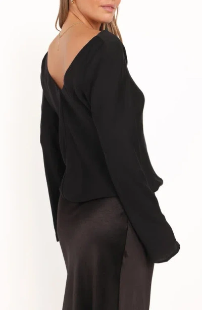 Petal And Pup Petal & Pup Vinita Cowl Neck Long Sleeve Top In Black