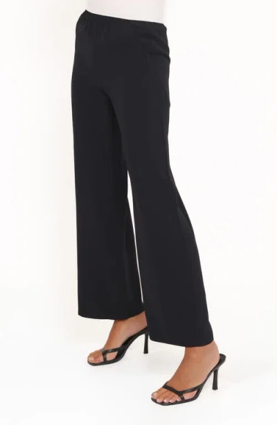 Petal And Pup Petal & Pup Clark Wide Leg Crepe Pants In Black