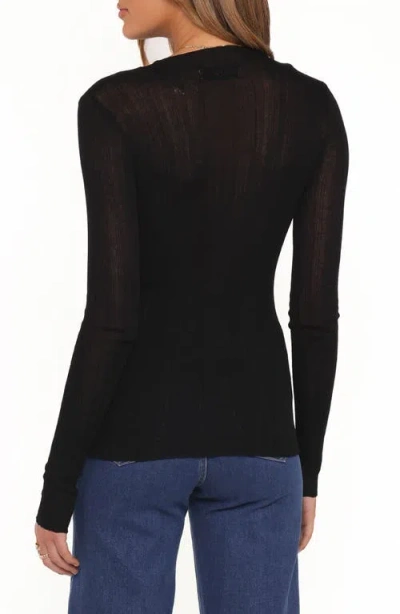 Petal And Pup Petal & Pup Delphine Fine Rib Knit Top In Black
