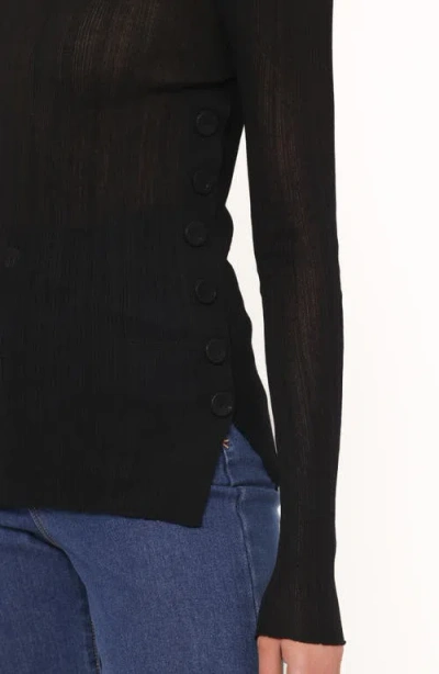 Petal And Pup Petal & Pup Delphine Fine Rib Knit Top In Black