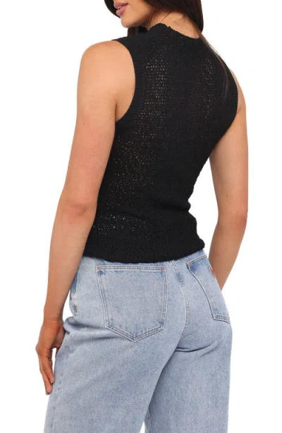 Petal And Pup Petal & Pup Brody Sheer Knit Tank In Black