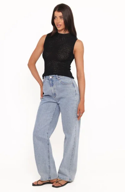 Petal And Pup Petal & Pup Brody Sheer Knit Tank In Black