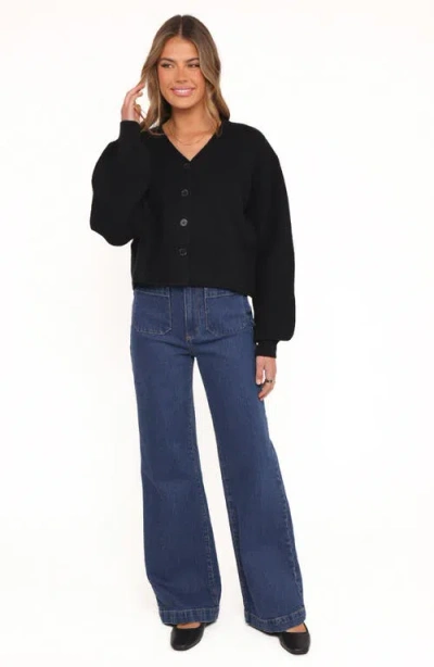 Petal And Pup Petal & Pup Sybil V-neck Cardigan In Black